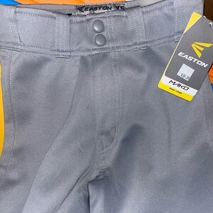 NWT Easton gray baseball pants unisex Sz small 21-22 inches